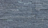 Black Quartzite Stacked Stone Panel